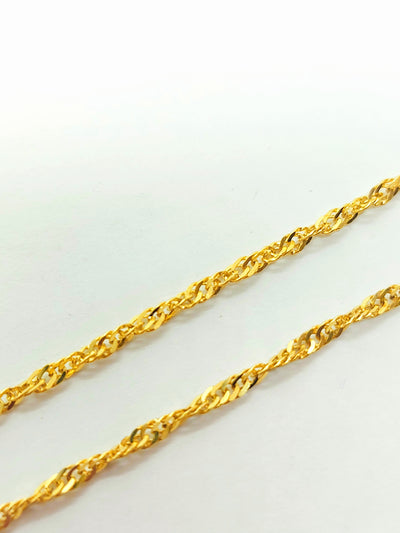 Rope Chain Necklace 10k Gold Very thin