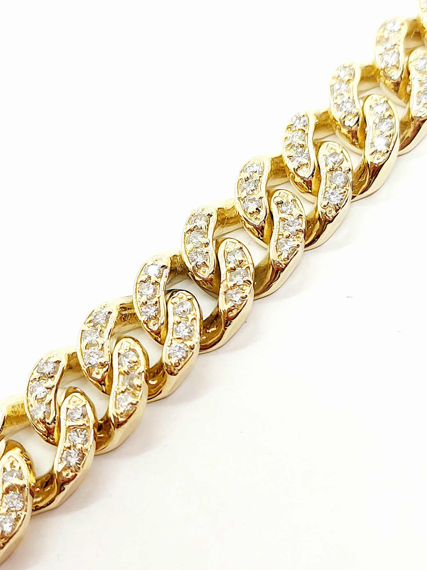 Handmade Cuban Bracelet with Cubic Zirconia