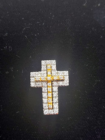 Customizable 2 tone Cross Pendant