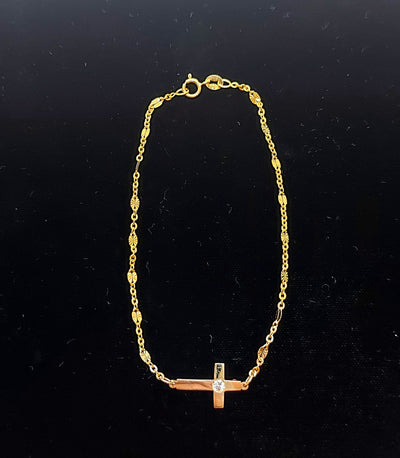 Cross bracelet for women with diamond