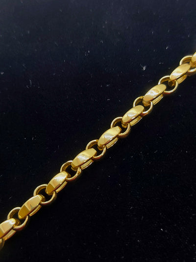 Gold Rolo and Oval link bracelet