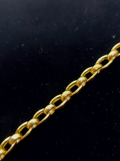 Gold Rolo and Oval link bracelet