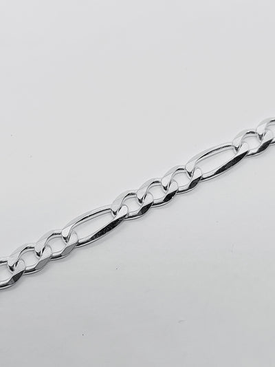 Figaro Bracelet Silver 925 Italy