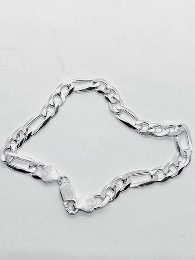 Figaro Bracelet Sterling Silver 925 Italy