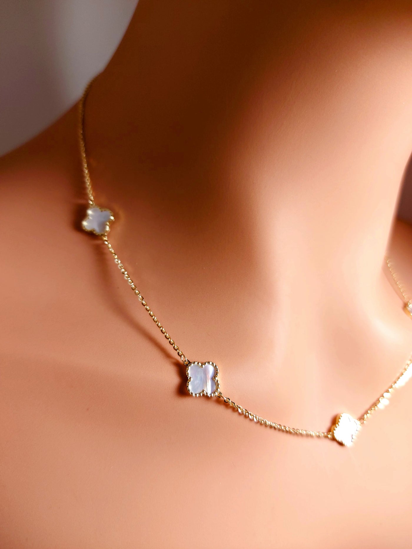 Opal Clover leaf Necklace