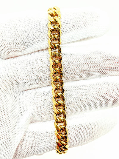 Men's solid gold Cuban bracelet 10k ~60$/gram