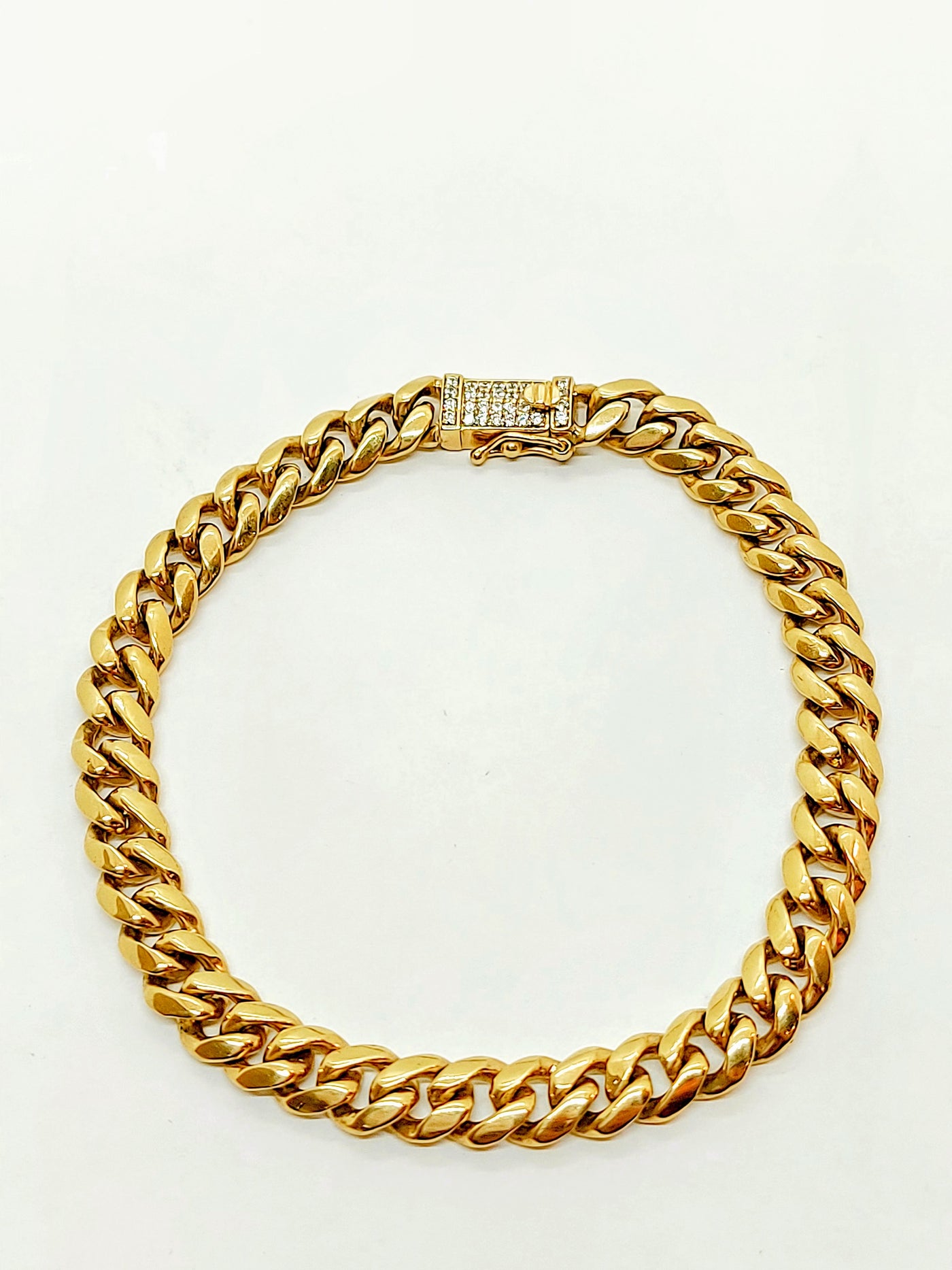 Men's solid gold Cuban bracelet 10k ~60$/gram