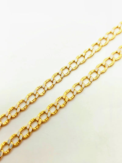 10k Gold Curb link chain diamond cut ~5.5mm