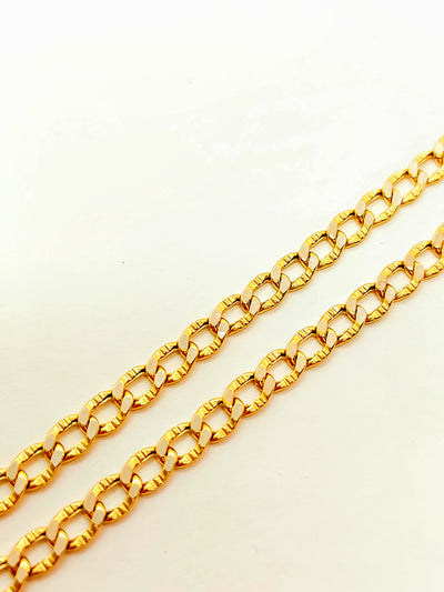 10k Gold Curb link Diamond cut Chain ~4.5mm