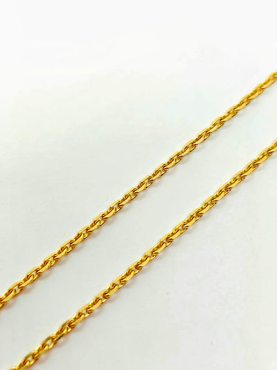 10k Solid Italian Gold Cable chain 1.33mm