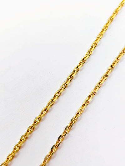 10k Solid Italian Gold Cable chain 1.33mm