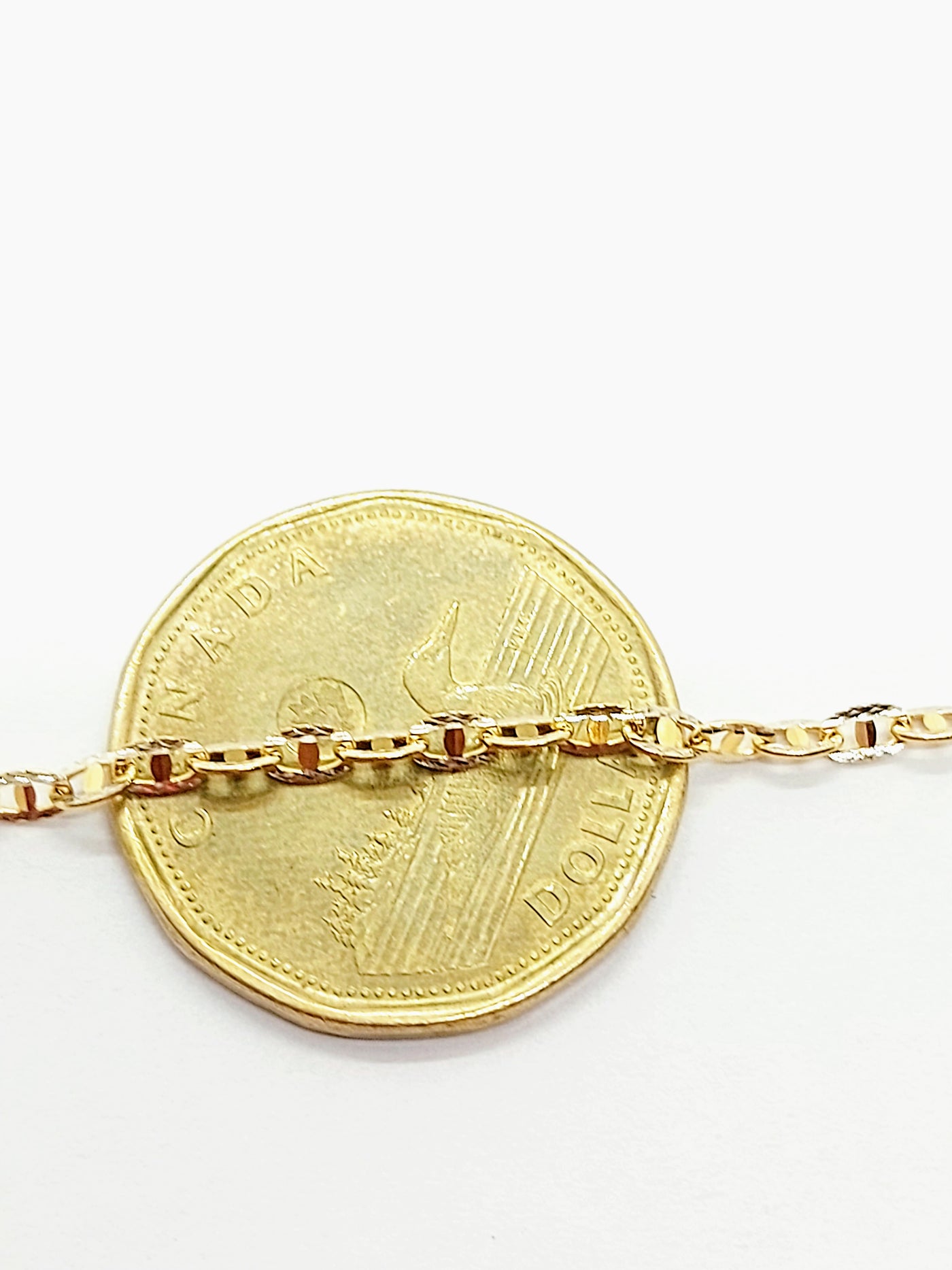 10k Gold thin Mariner Diamond cut chain