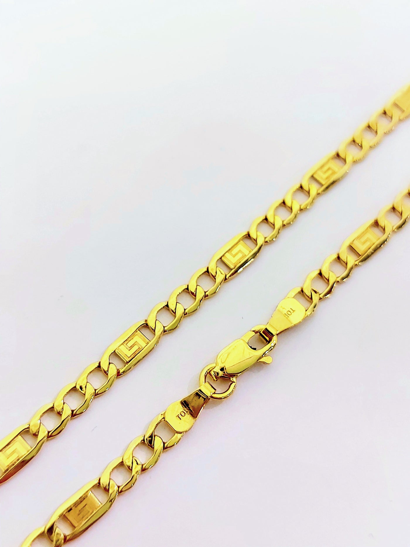 10k Figaro Gold Meander chain