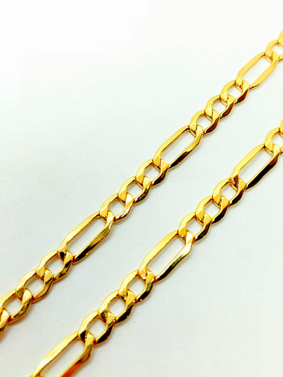 10k Gold Figaro chain ~5.6mm wide