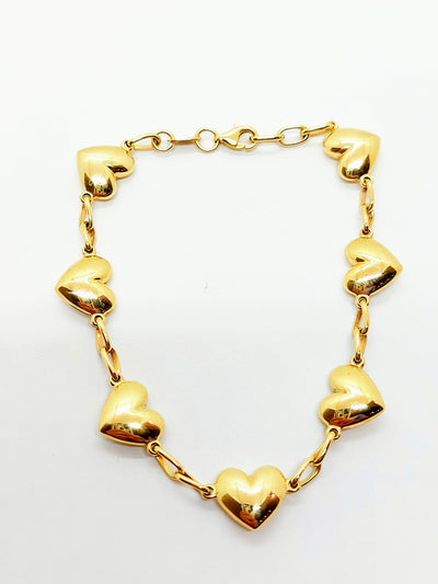 10k Gold Bracelet with hearts