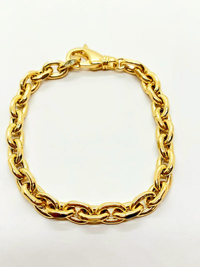 10k Gold Puffy Curb link Bracelet