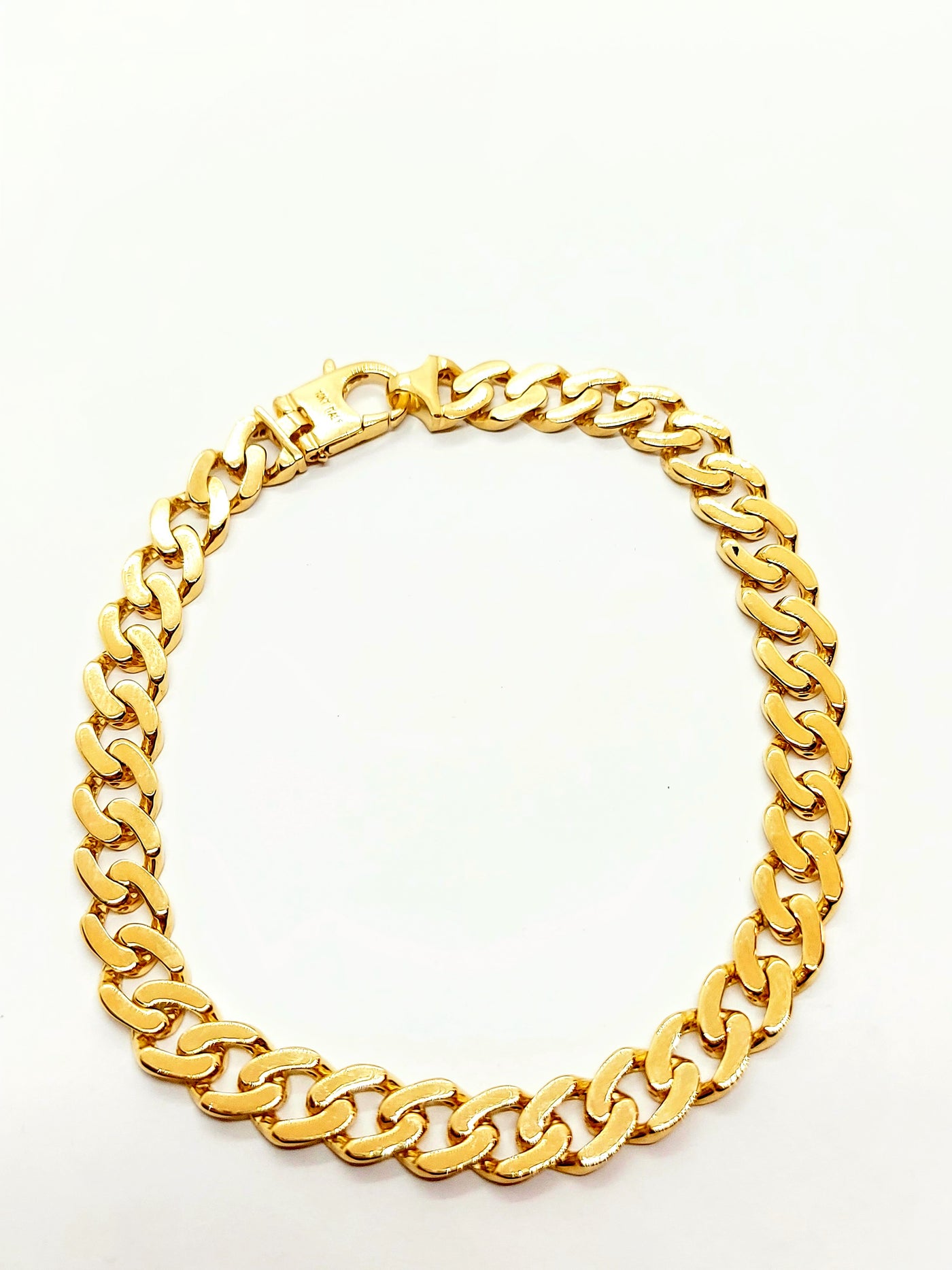 10k Gold Hollow Curb link Bracelet