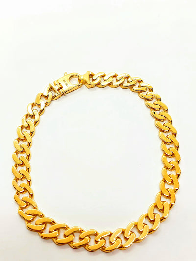 10k Gold Hollow Curb link Bracelet