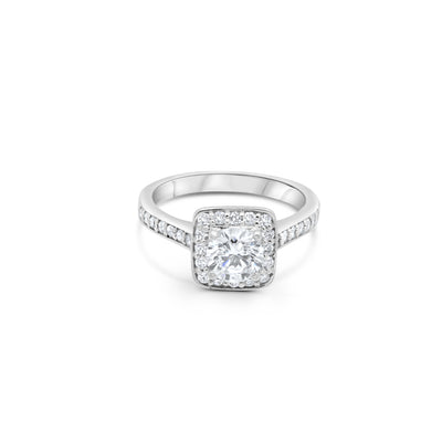 NATURAL Round cut DIAMOND | Halo Engagement Ring