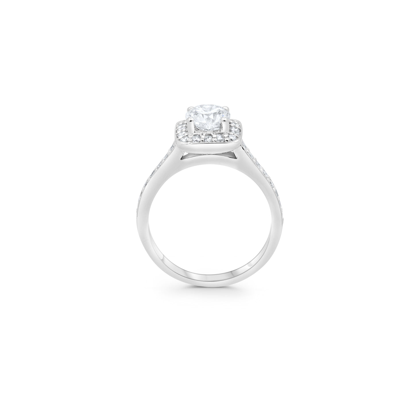 NATURAL Round cut DIAMOND | Halo Engagement Ring