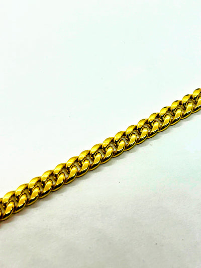 10k Gold Hollow Cuban Bracelet 7.5mm wide