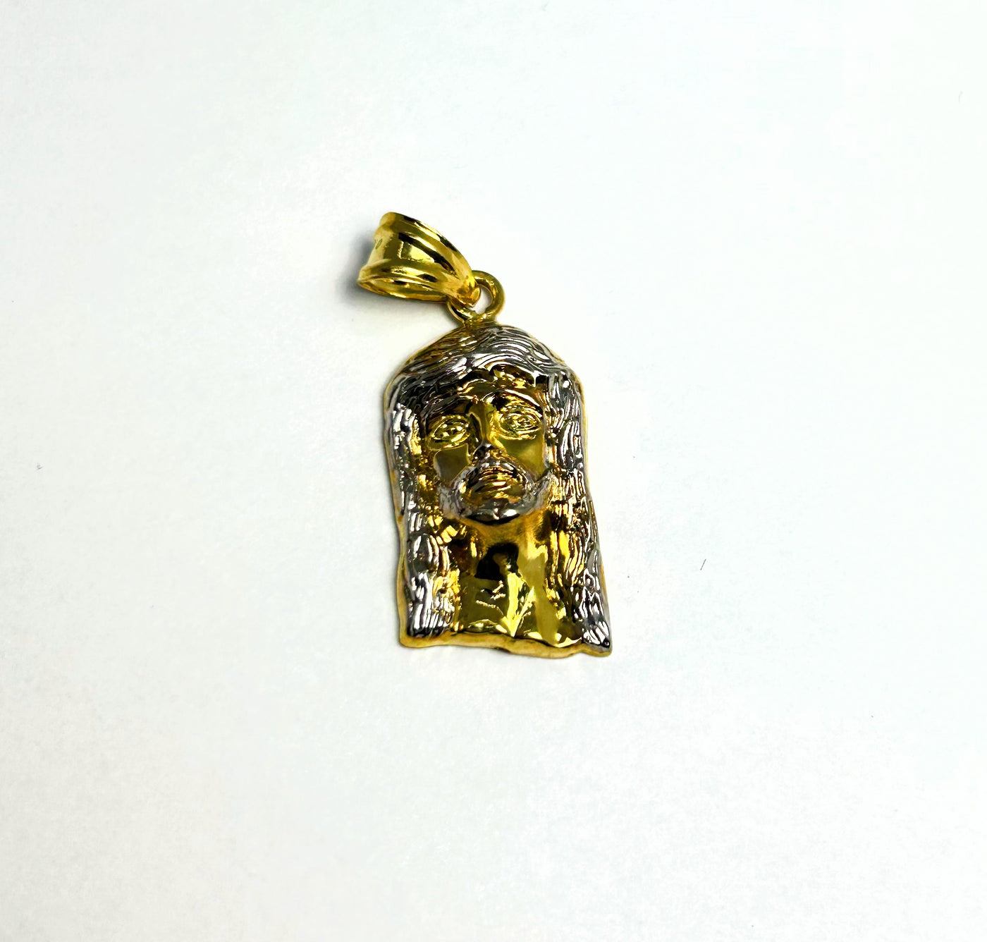 10k gold small Jesus head pendant