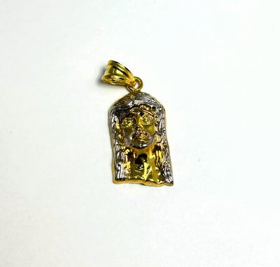 10k gold small Jesus head pendant