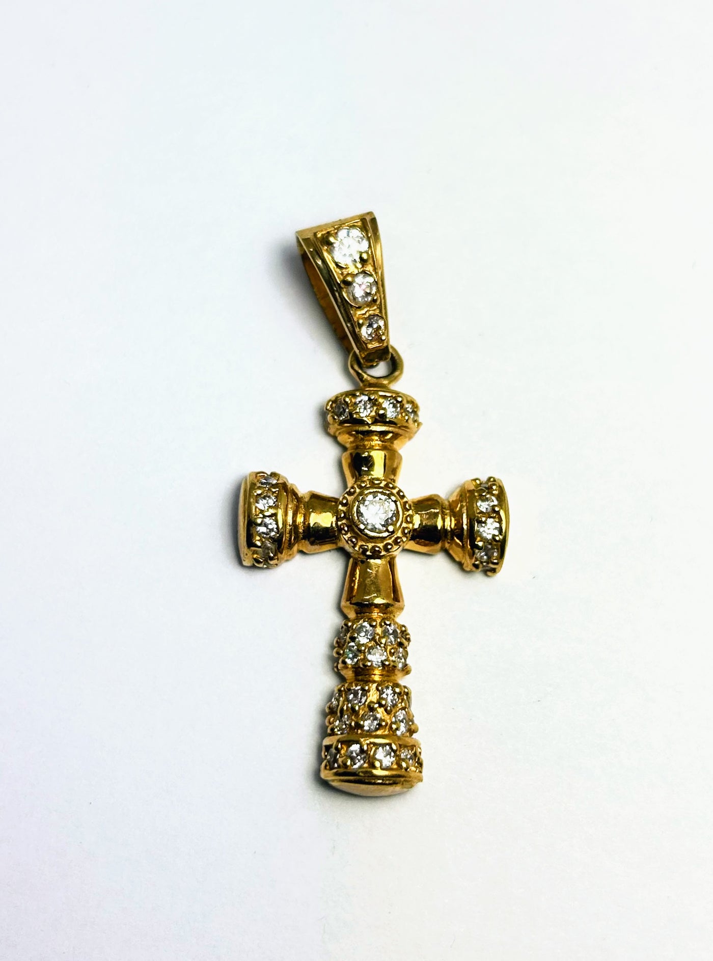 10k Gold Cross with CZ stones