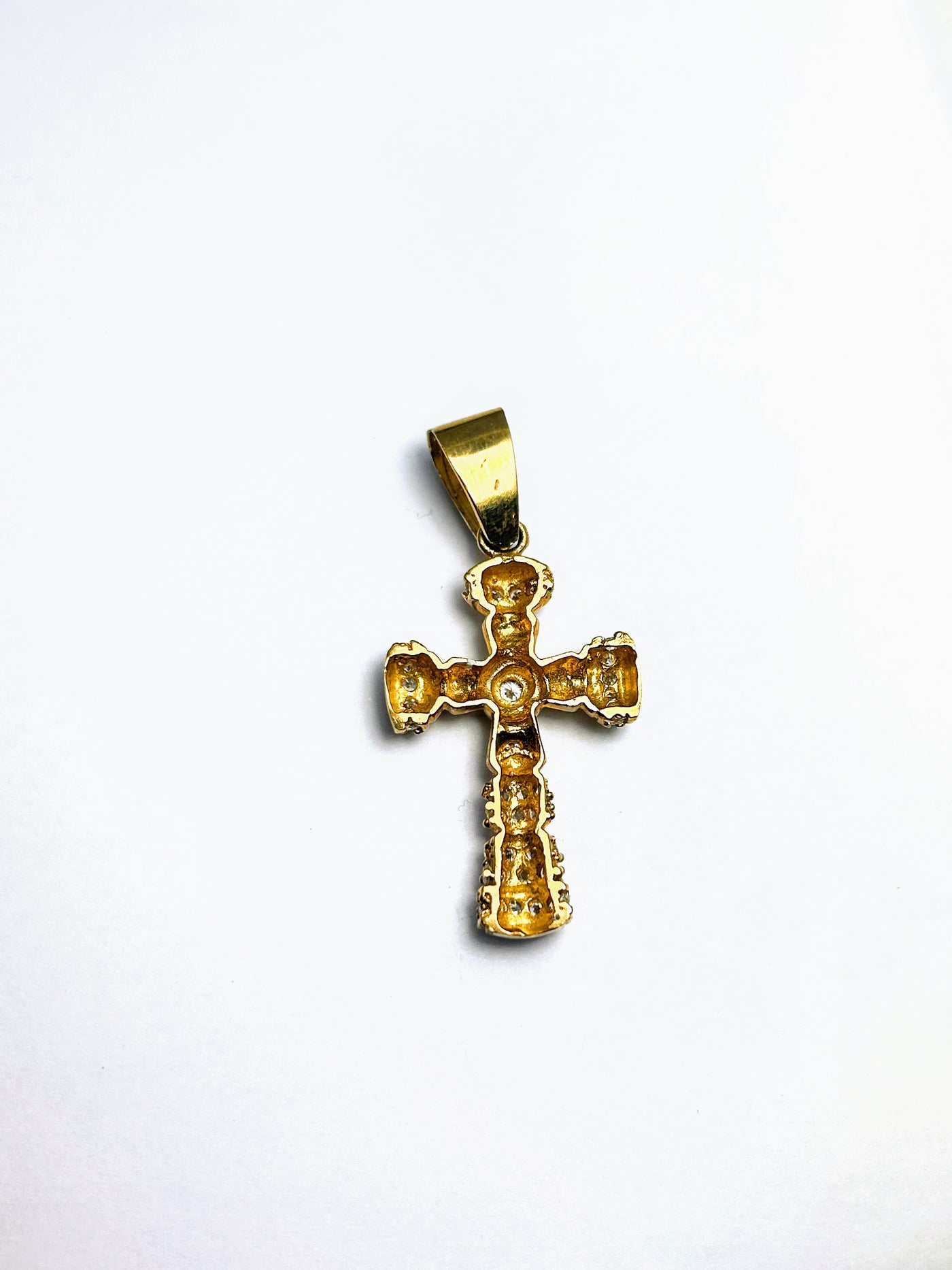 10k Gold Cross with CZ stones