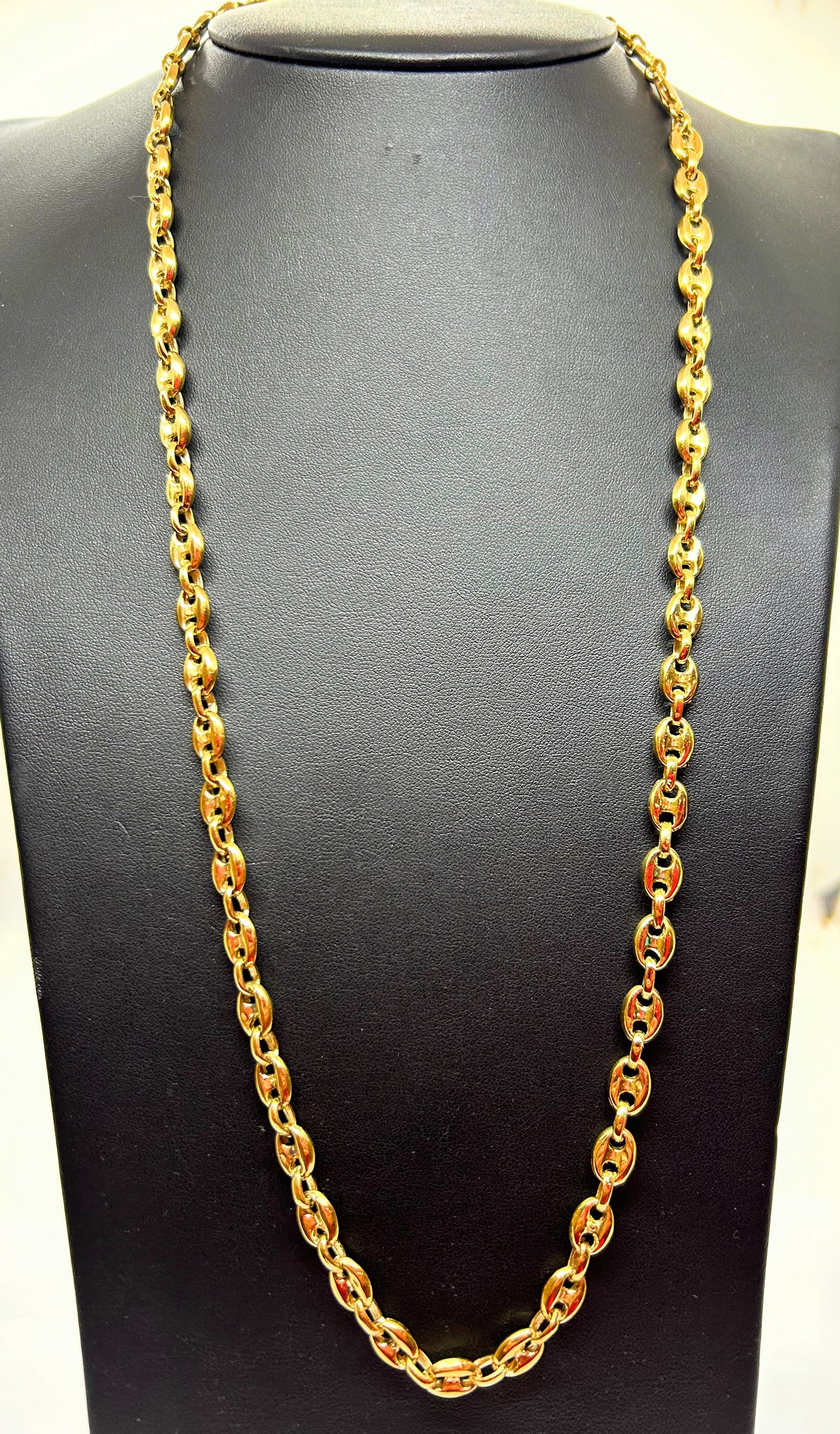 10k Solid Gold Coffee Bean Chain