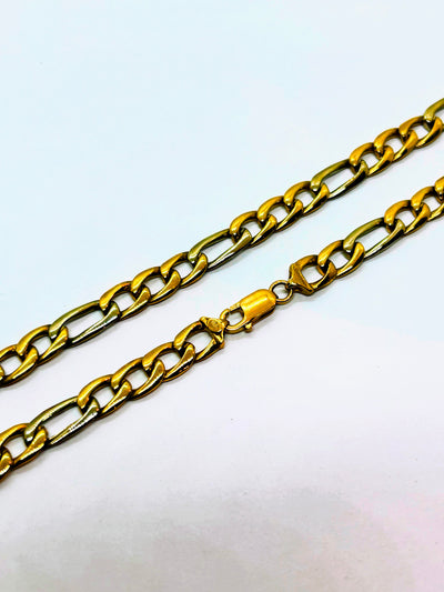 10k 2 tone gold Figaro chain