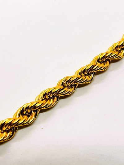 10k gold Rope bracelet 10mm