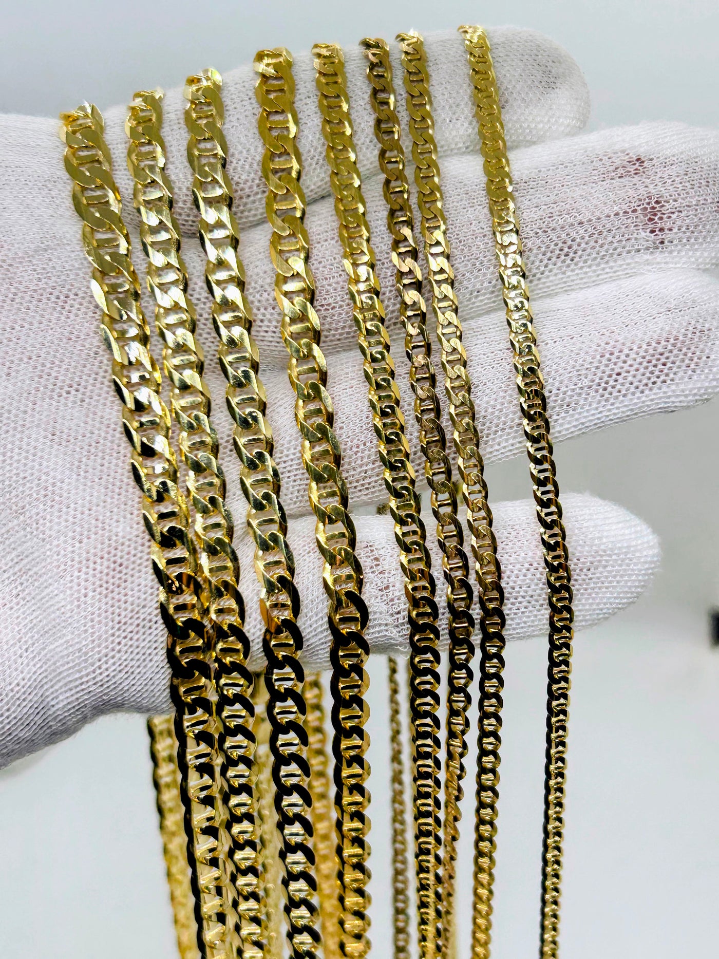 Customizable 10k Solid Gold Mariner Chain Necklace ~3mm ~3.5mm ~4mm ~4.5mm ~5mm ~5.5mm ~6mm ~6.5mm 16'' 18in 20inch 22" 24in 26inch 28", 10k Mariner Chain, Men, Woman