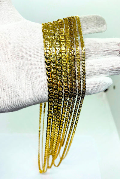 Customizable 10k Solid Gold Mariner Chain Necklace ~3mm ~3.5mm ~4mm ~4.5mm ~5mm ~5.5mm ~6mm ~6.5mm 16'' 18in 20inch 22" 24in 26inch 28", 10k Mariner Chain, Men, Woman