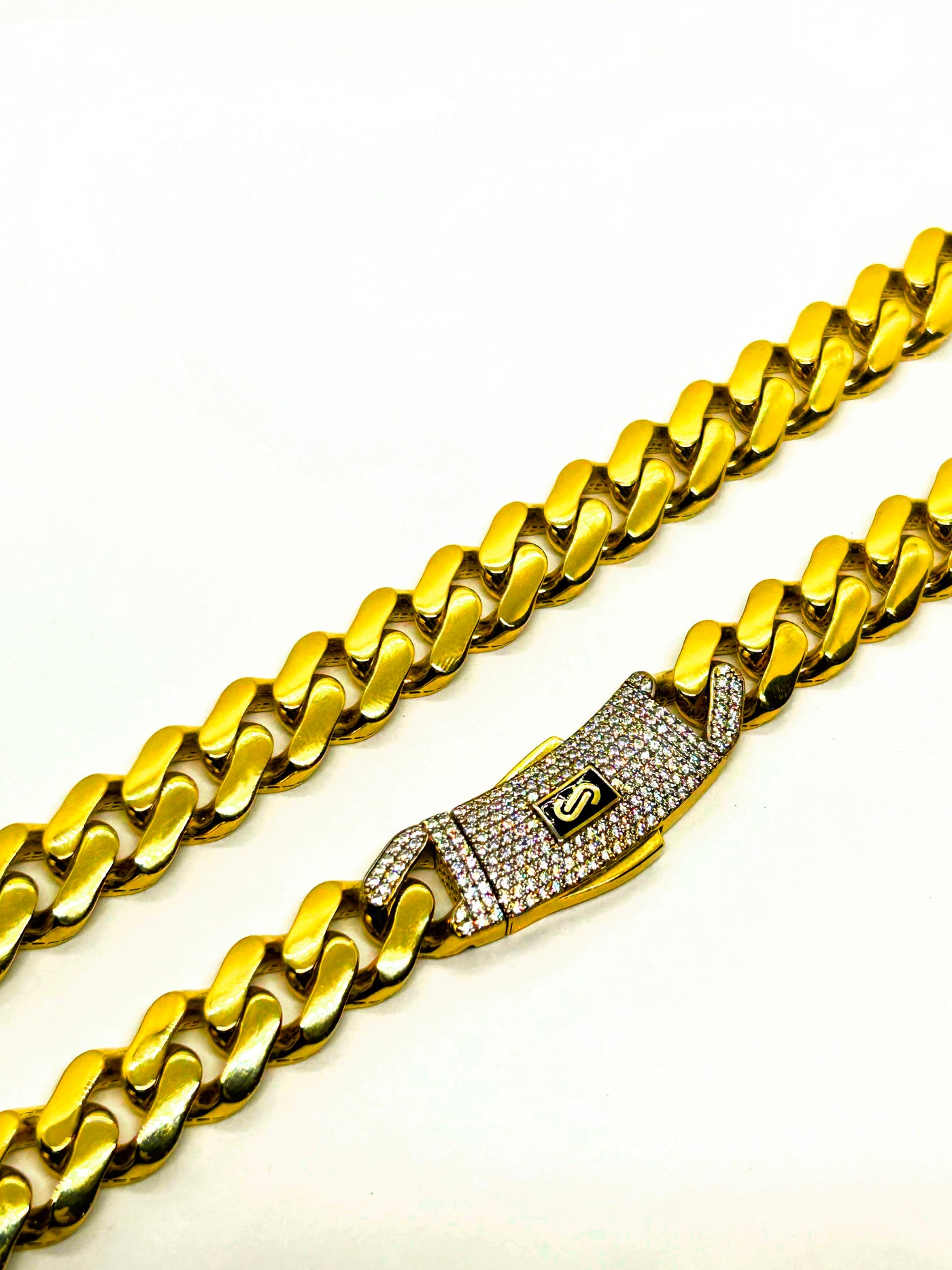 10k Gold Monaco Cuban chain 13mm wide