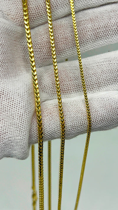 10k Solid Franco chains ~2.5mm ~2mm ~1.5mm