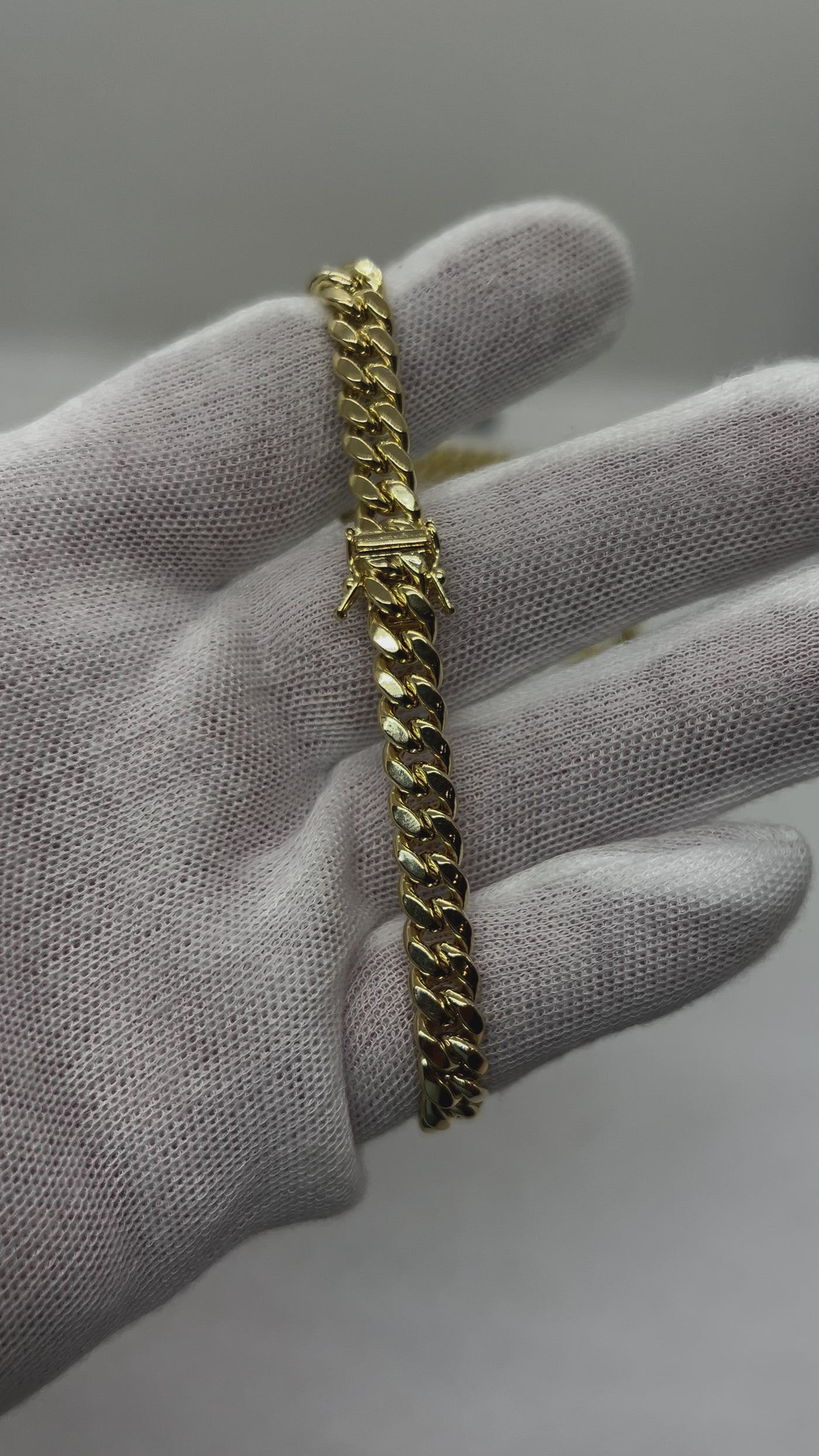 10k Gold Hollow Cuban Bracelet 7.5mm wide