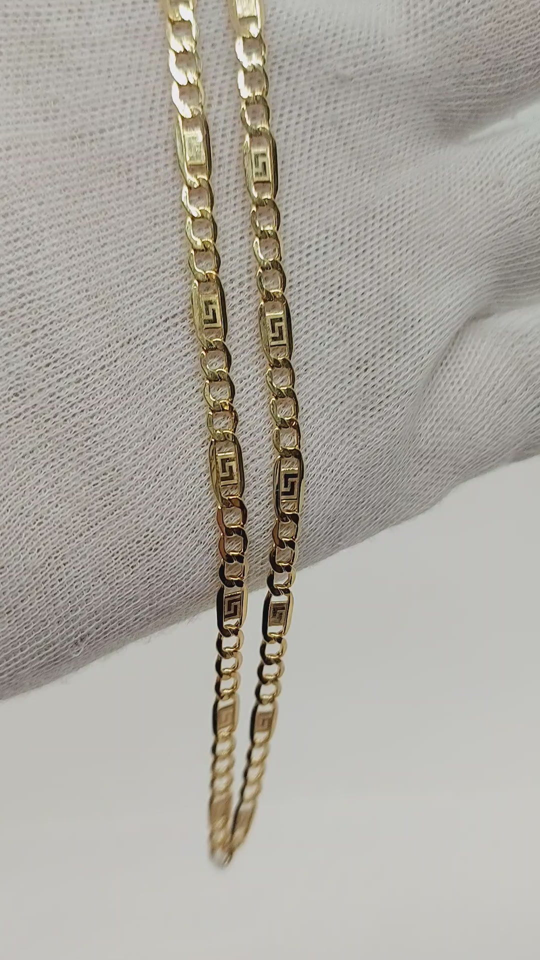 10k Figaro Gold Meander chain