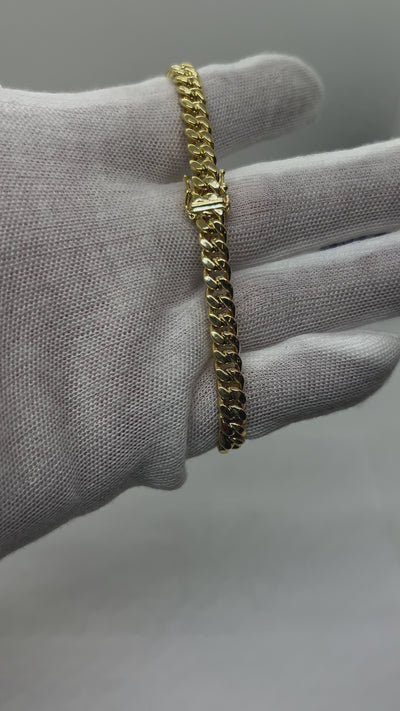 10k Gold Cuban Hollow bracelet