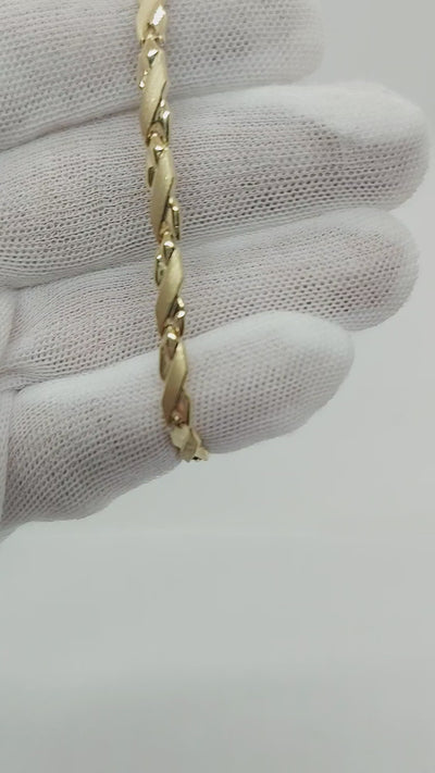 10k Gold X design bracelet