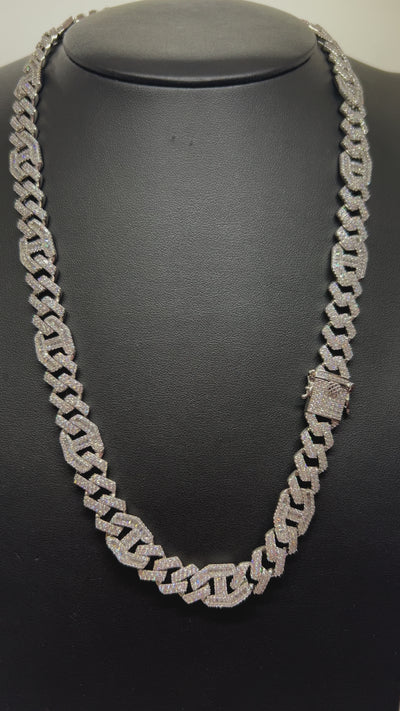 Siver 925 iced out Cuban chain