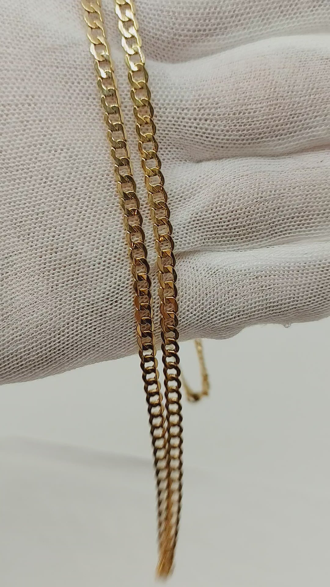 10k Gold curb link chain ~4.3mm wide