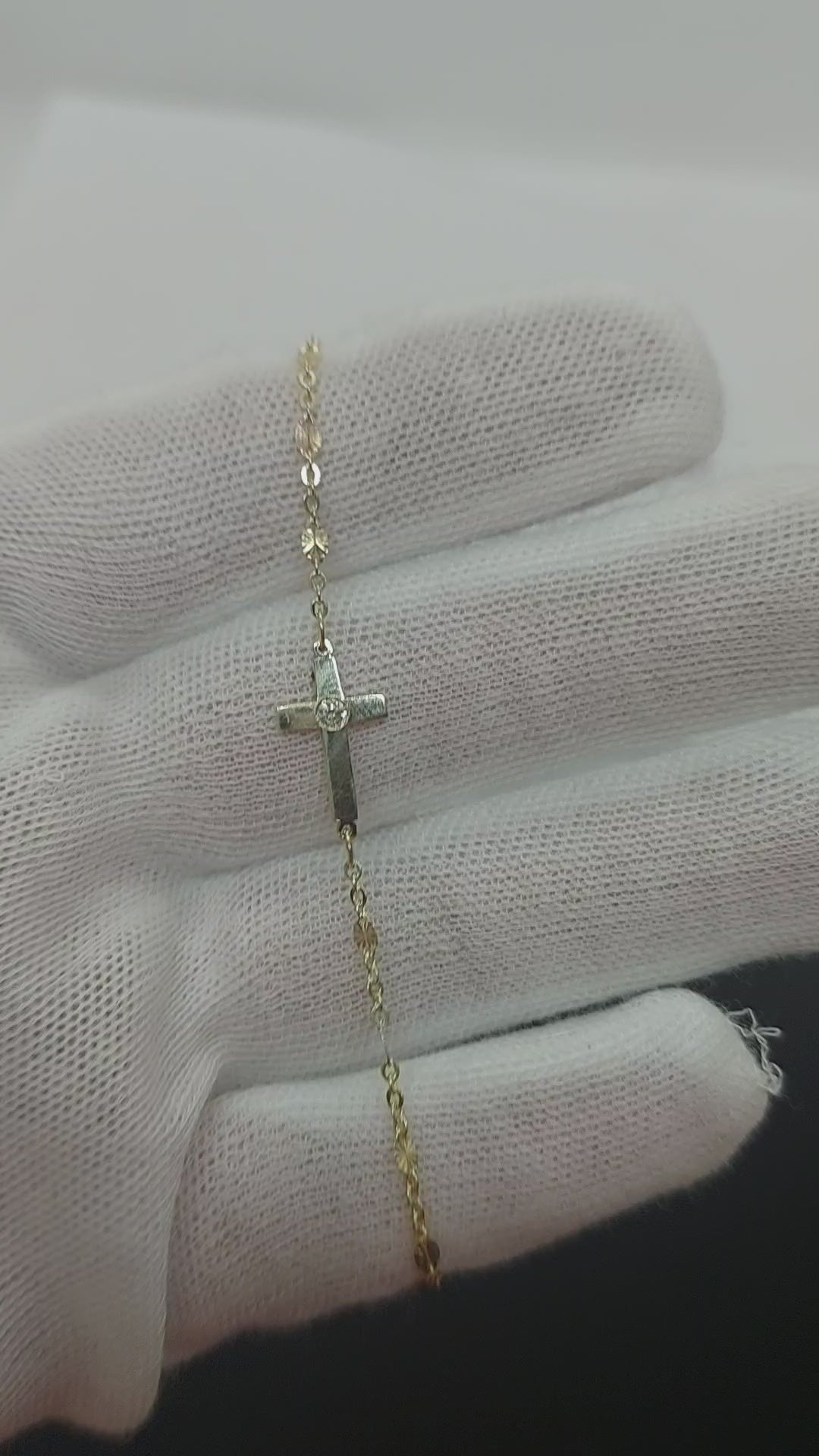 Cross bracelet for women with diamond