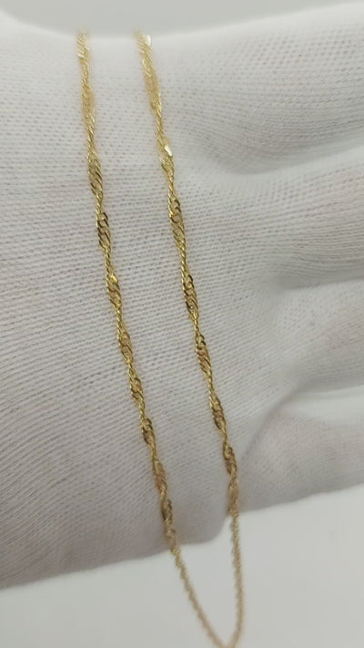 Rope Chain Necklace 10k Gold Very thin