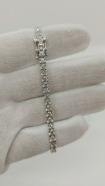 14k White Gold Tennis Bracelet with 10pt Lab Diamonds