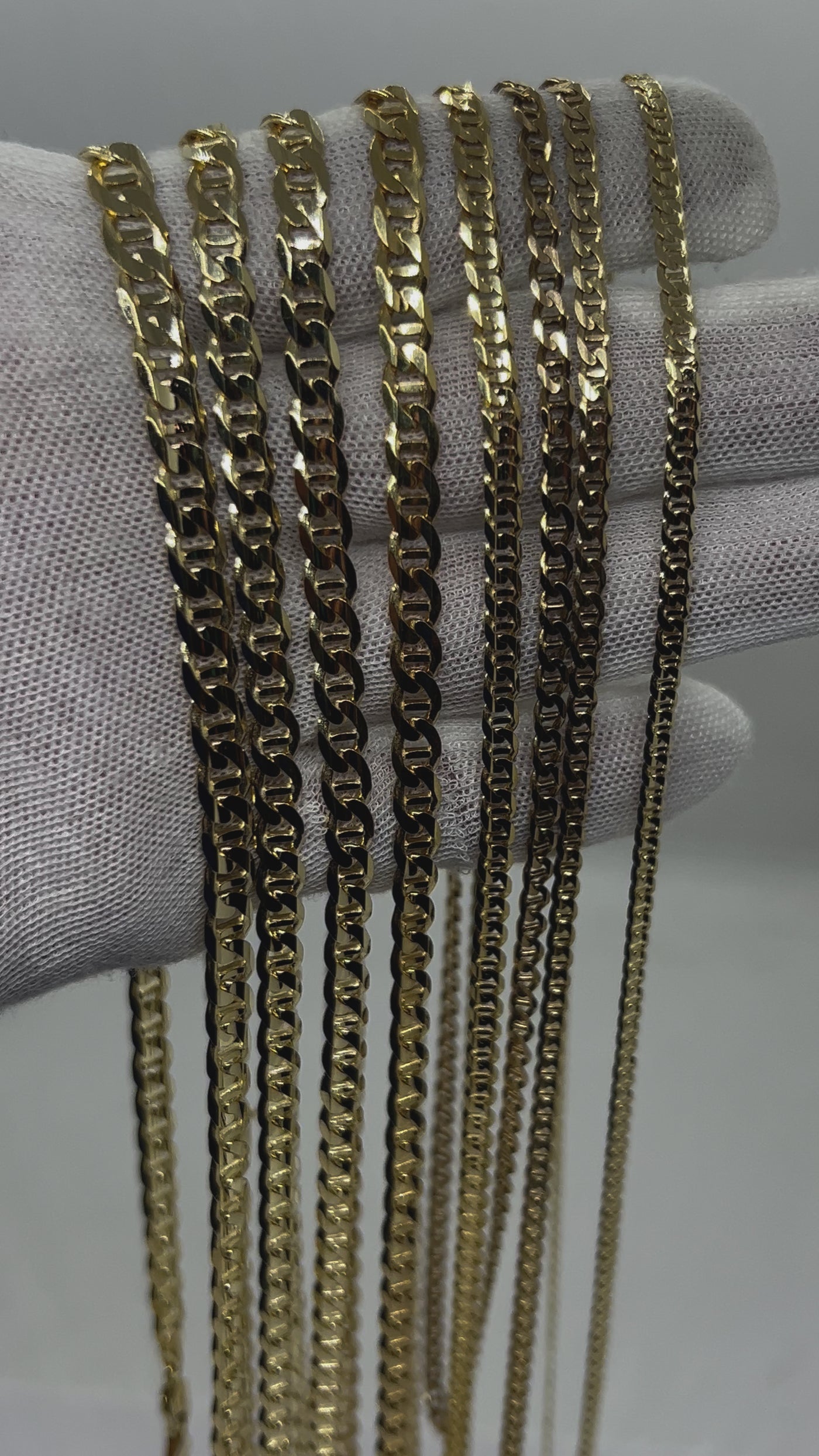 Customizable 10k Solid Gold Mariner Chain Necklace ~3mm ~3.5mm ~4mm ~4.5mm ~5mm ~5.5mm ~6mm ~6.5mm 16'' 18in 20inch 22" 24in 26inch 28", 10k Mariner Chain, Men, Woman