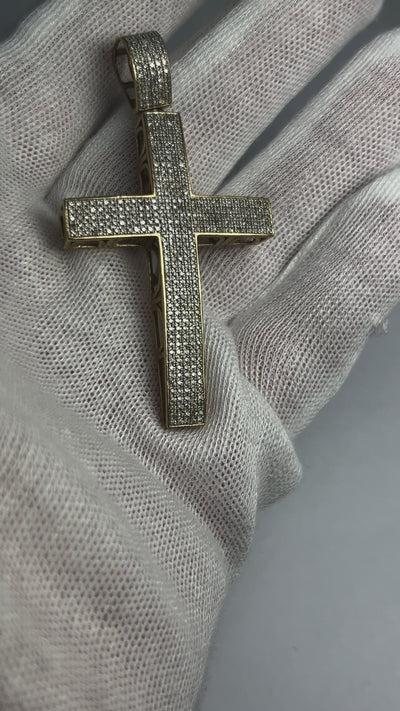 10k Gold Cross with CZ stones