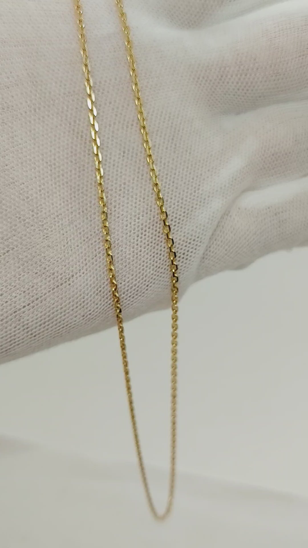 10k Solid Italian Gold Cable chain 1.33mm