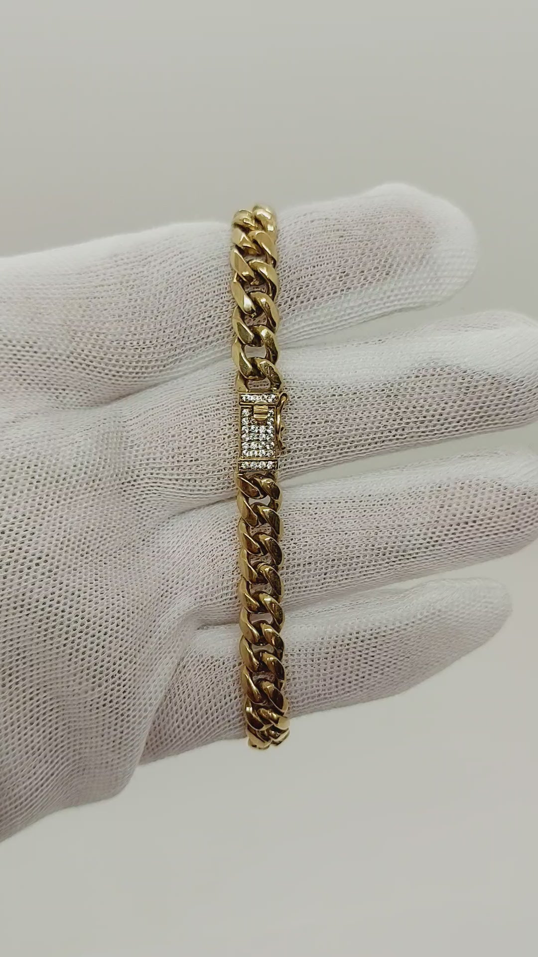 Men's solid gold Cuban bracelet 10k ~60$/gram