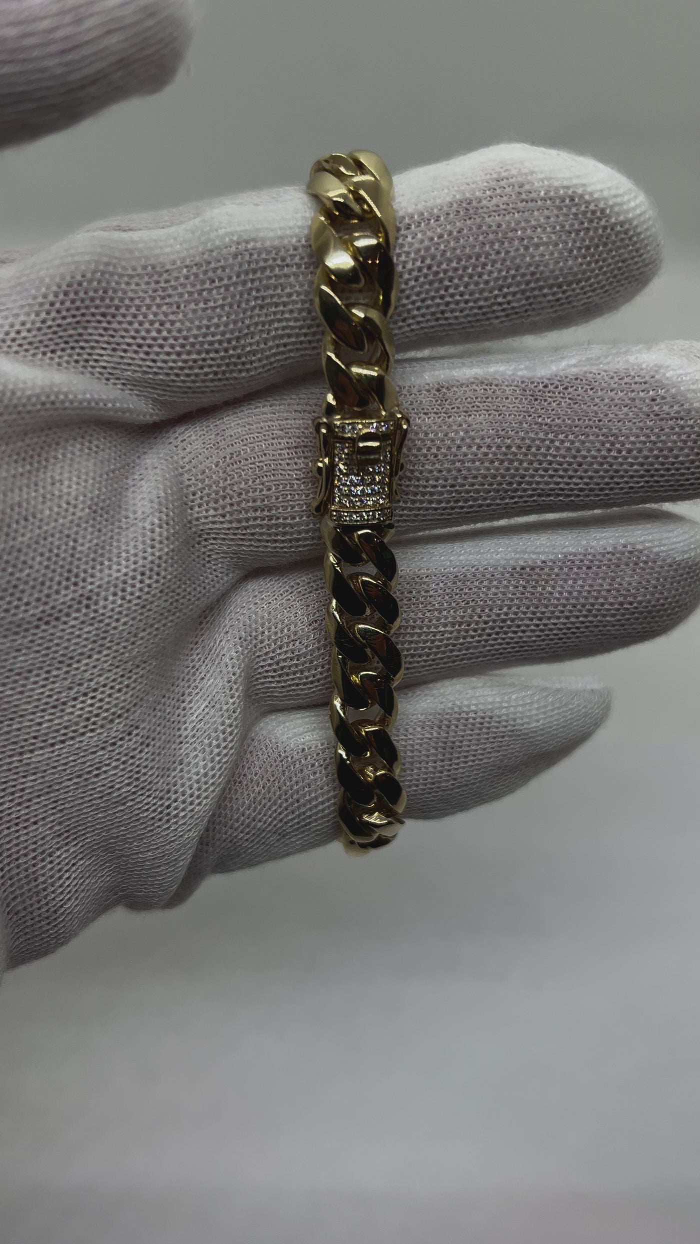 10mm Solid Gold Cuban bracelet